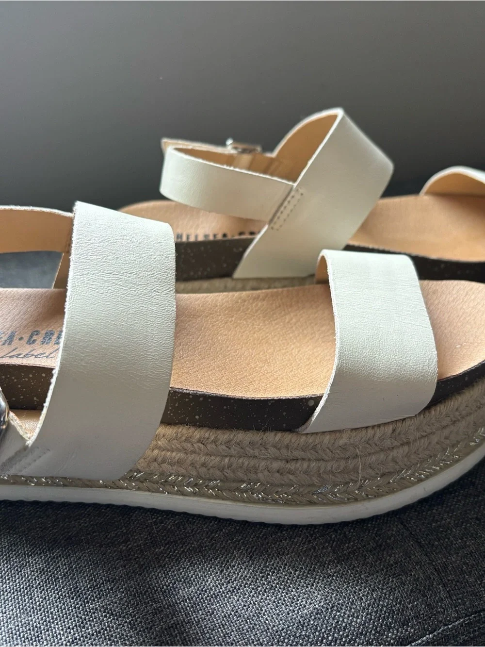 chelsea crew Cream Espadrille Platform Sandal